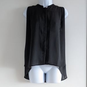 Georgette mandarin collar A-line blouse